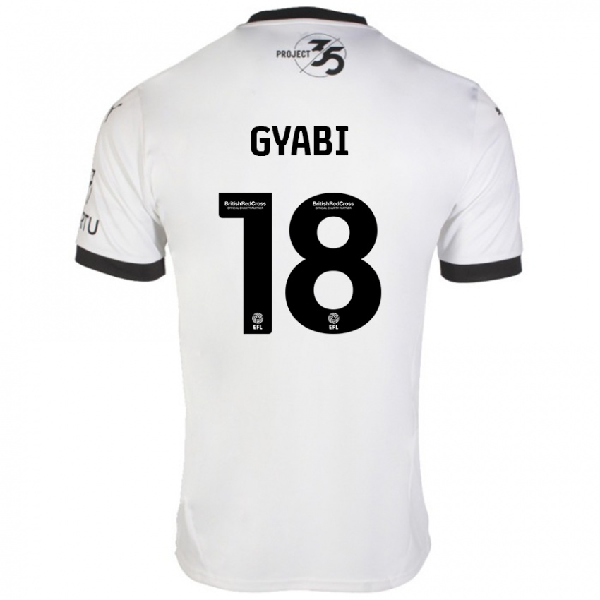 Bambino Maglia Darko Gyabi #18 Bianco Nero Kit Gara Away 2024/25 Maglietta