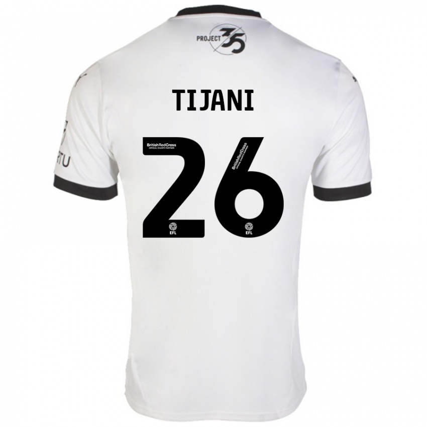 Bambino Maglia Muhamed Tijani #26 Bianco Nero Kit Gara Away 2024/25 Maglietta