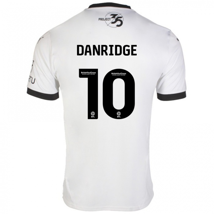 Bambino Maglia Rebecca Danridge #10 Bianco Nero Kit Gara Away 2024/25 Maglietta