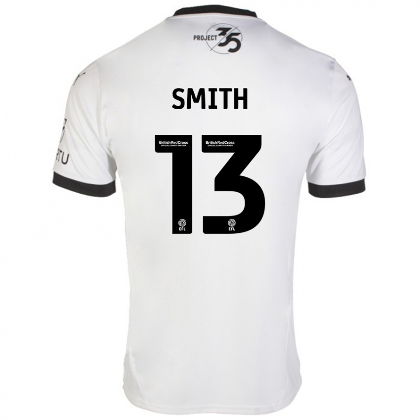 Bambino Maglia Grace Smith #13 Bianco Nero Kit Gara Away 2024/25 Maglietta