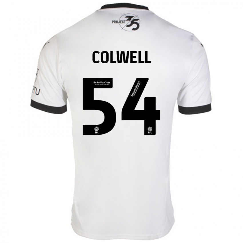 Bambino Maglia Lewis Colwell #54 Bianco Nero Kit Gara Away 2024/25 Maglietta