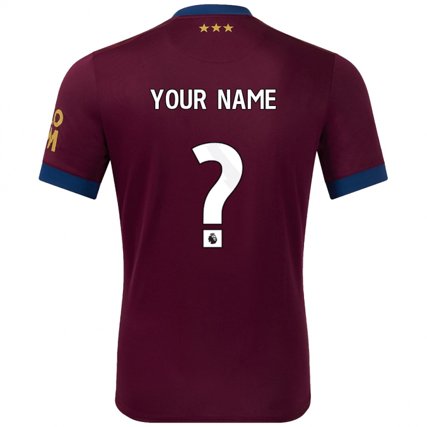 Bambino Maglia Il Tuo Nome #0 Marrone Kit Gara Away 2024/25 Maglietta