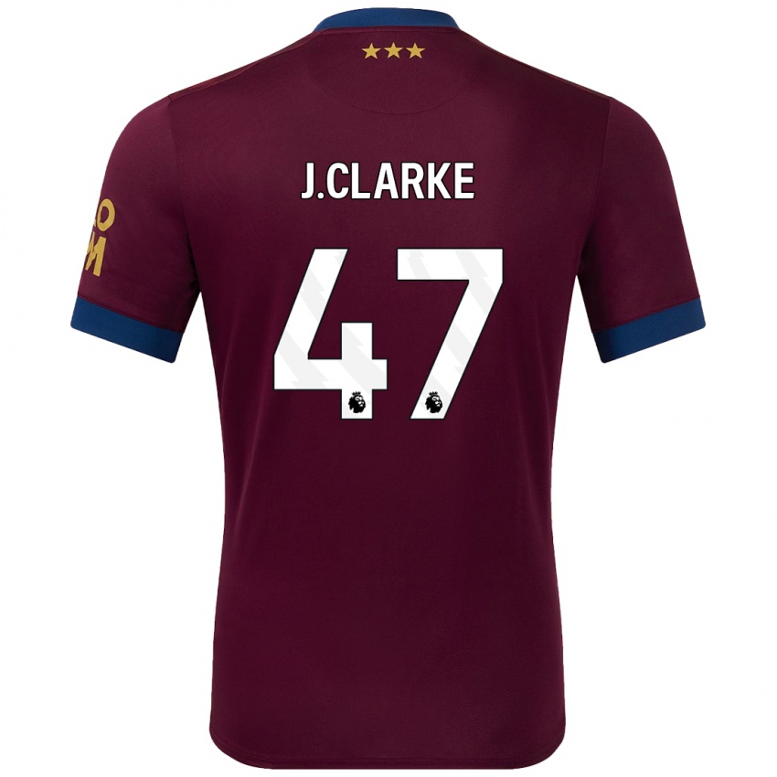 Bambino Maglia Jack Clarke #47 Marrone Kit Gara Away 2024/25 Maglietta