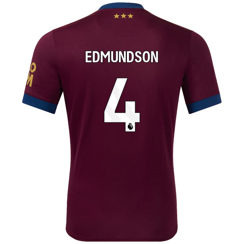 Bambino Maglia George Edmundson #4 Marrone Kit Gara Away 2024/25 Maglietta