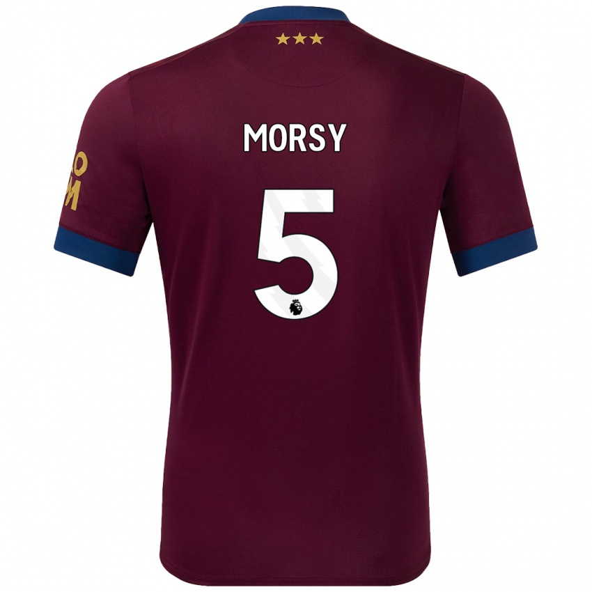 Bambino Maglia Samy Morsy #5 Marrone Kit Gara Away 2024/25 Maglietta