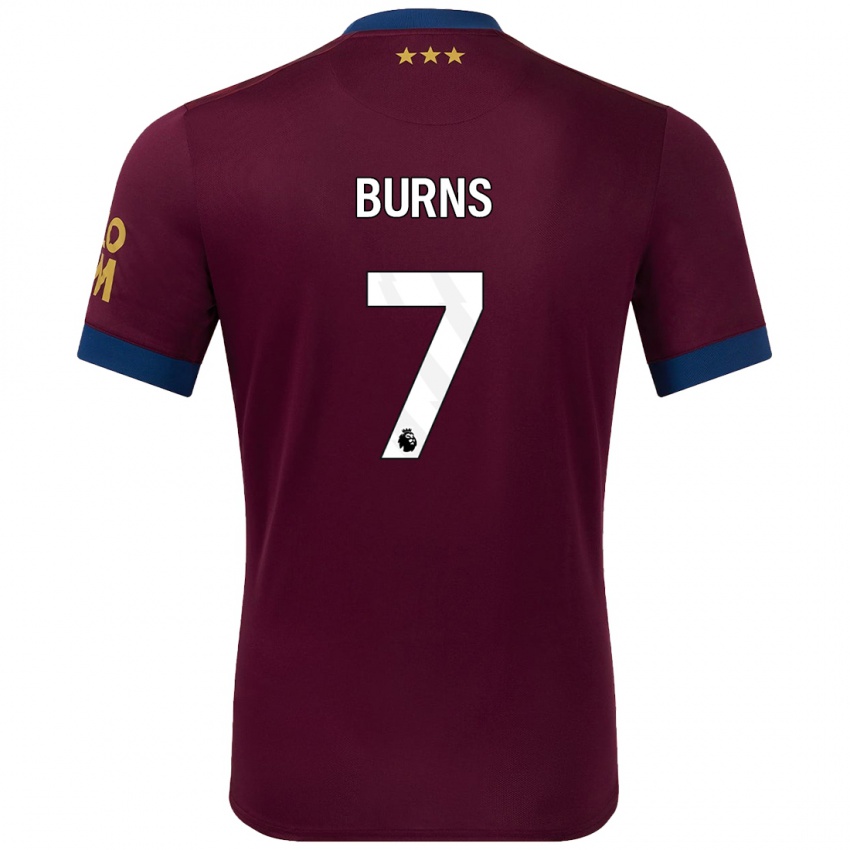 Bambino Maglia Wes Burns #7 Marrone Kit Gara Away 2024/25 Maglietta