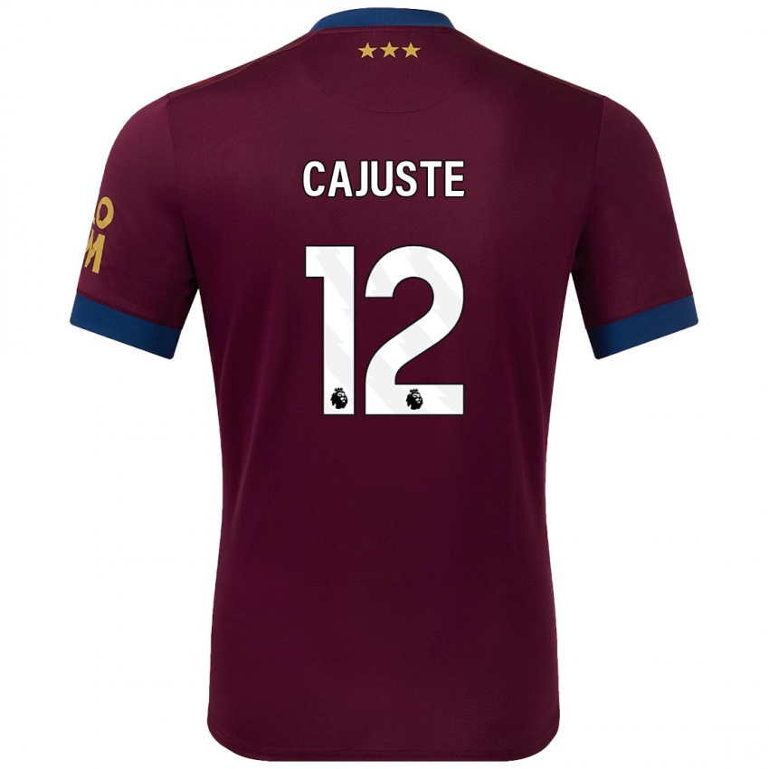 Bambino Maglia Jens Cajuste #12 Marrone Kit Gara Away 2024/25 Maglietta