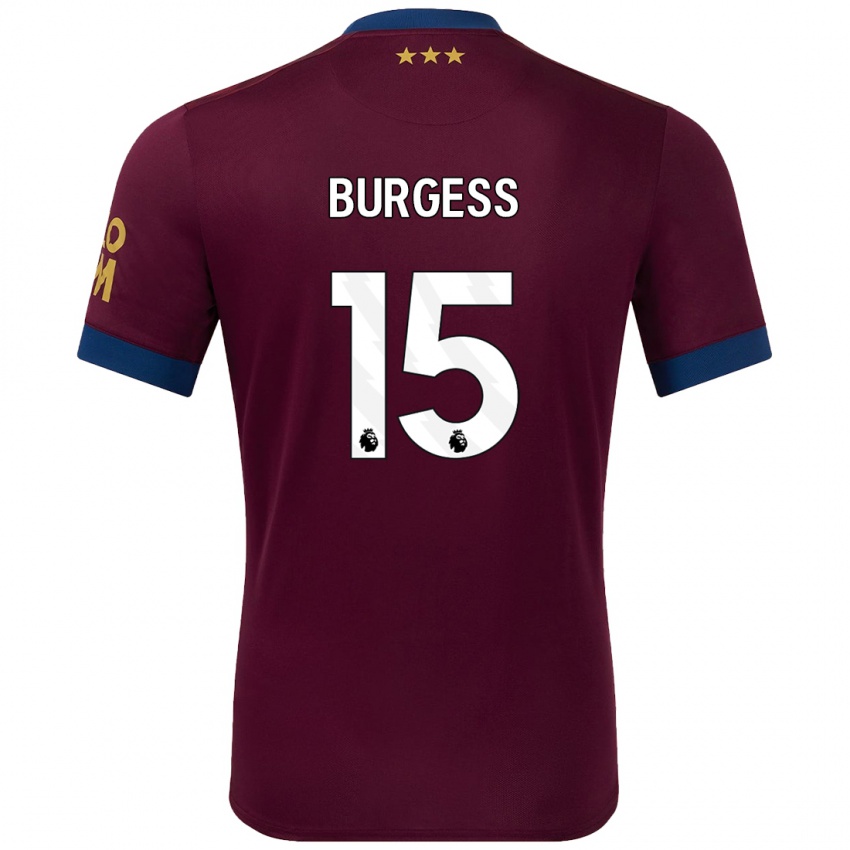 Bambino Maglia Cameron Burgess #15 Marrone Kit Gara Away 2024/25 Maglietta