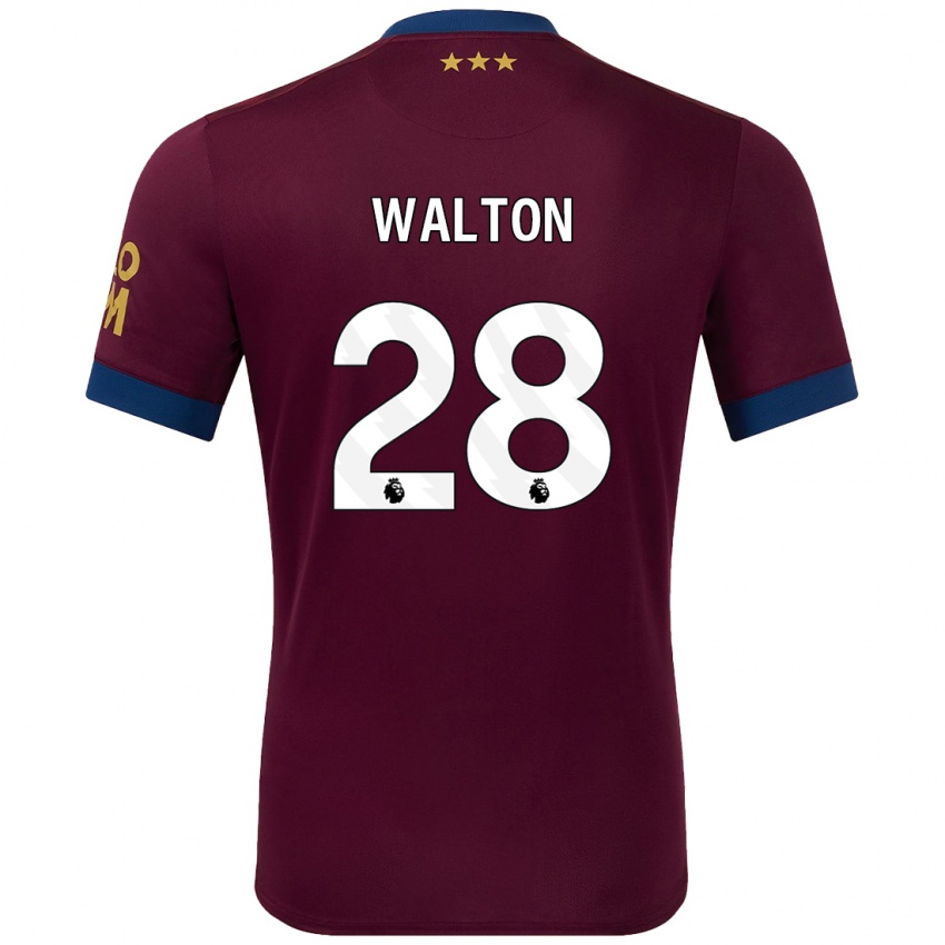 Bambino Maglia Christian Walton #28 Marrone Kit Gara Away 2024/25 Maglietta