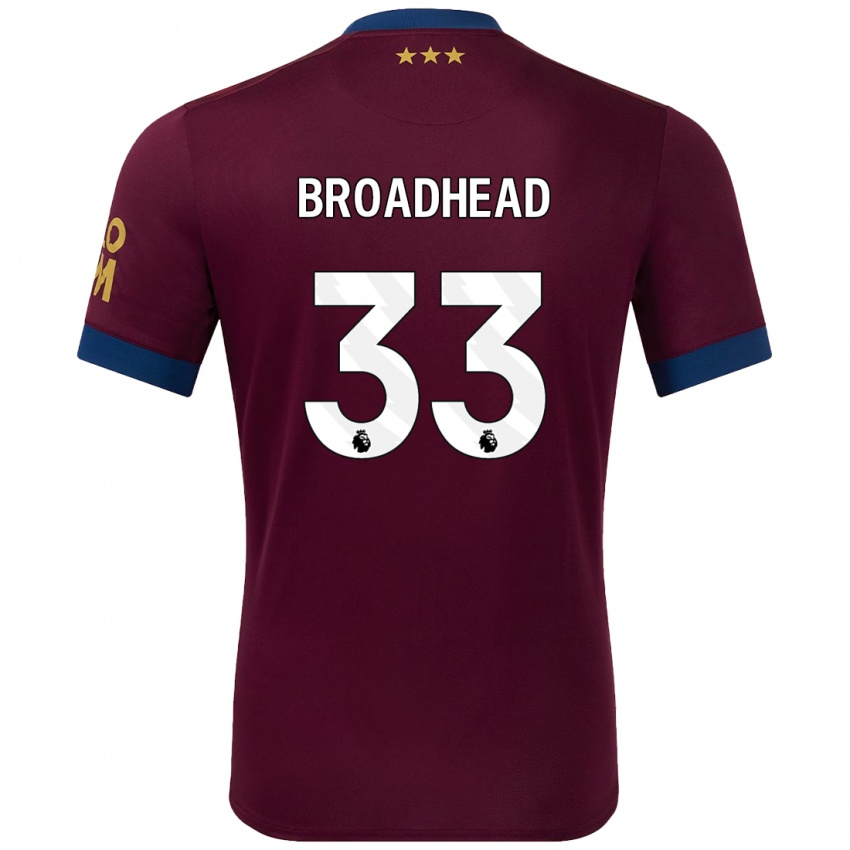 Bambino Maglia Nathan Broadhead #33 Marrone Kit Gara Away 2024/25 Maglietta