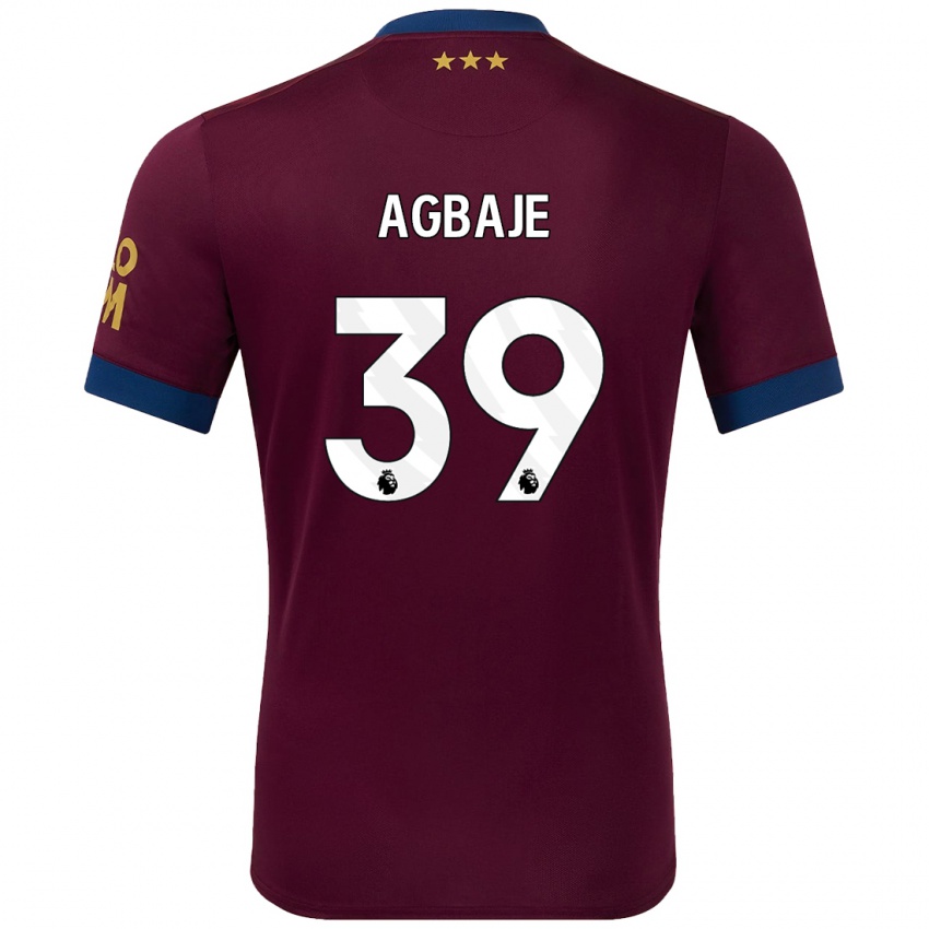 Bambino Maglia Edwin Agbaje #39 Marrone Kit Gara Away 2024/25 Maglietta