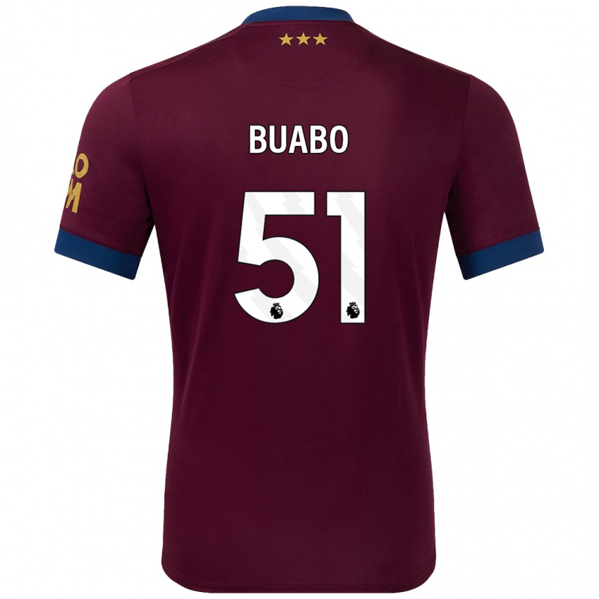 Bambino Maglia Gerard Buabo #51 Marrone Kit Gara Away 2024/25 Maglietta