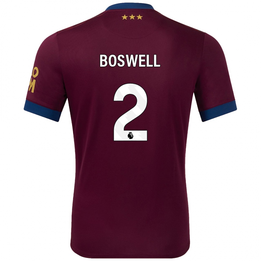 Bambino Maglia Maria Boswell #2 Marrone Kit Gara Away 2024/25 Maglietta