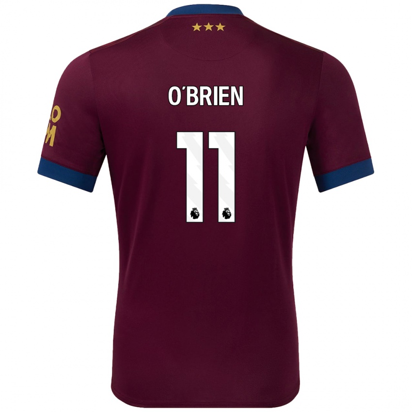 Bambino Maglia Lucy O'brien #11 Marrone Kit Gara Away 2024/25 Maglietta