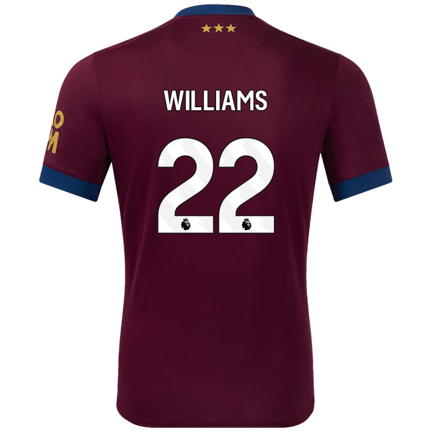 Bambino Maglia Evie Williams #22 Marrone Kit Gara Away 2024/25 Maglietta