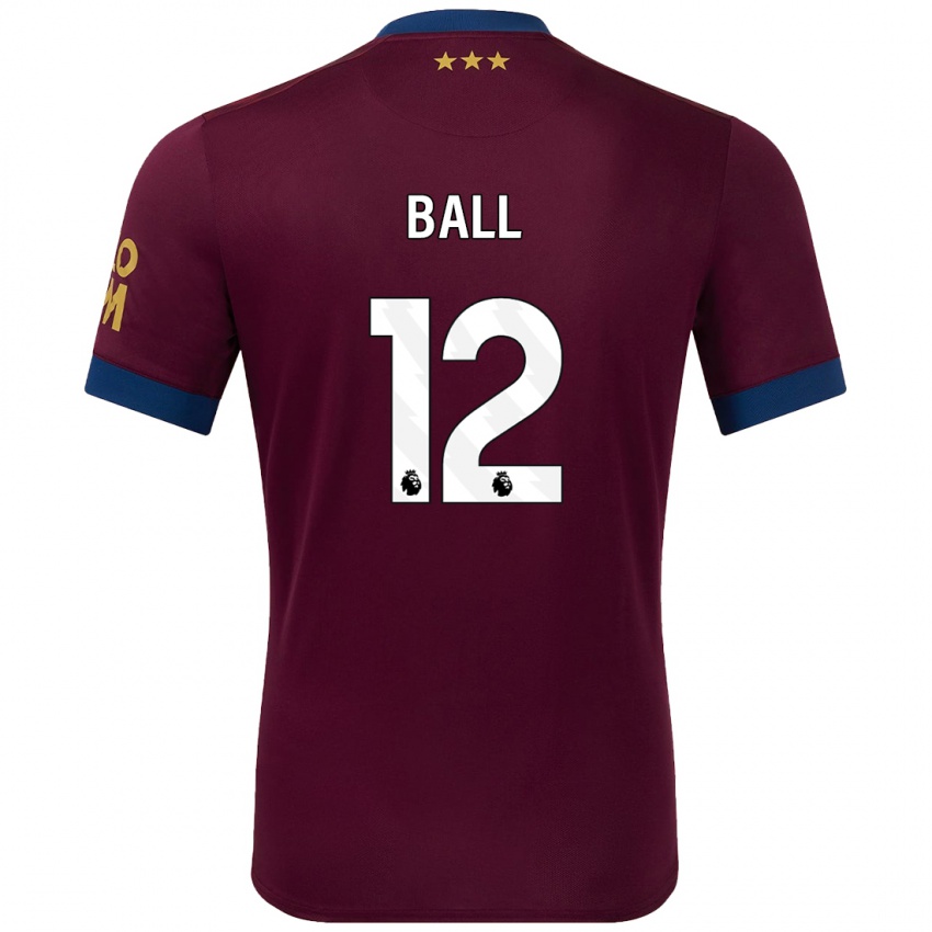 Bambino Maglia Dominic Ball #12 Marrone Kit Gara Away 2024/25 Maglietta