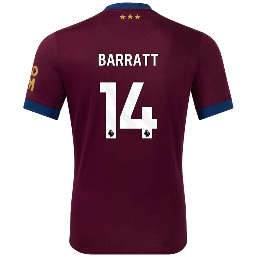 Bambino Maglia Zoe Barratt #14 Marrone Kit Gara Away 2024/25 Maglietta