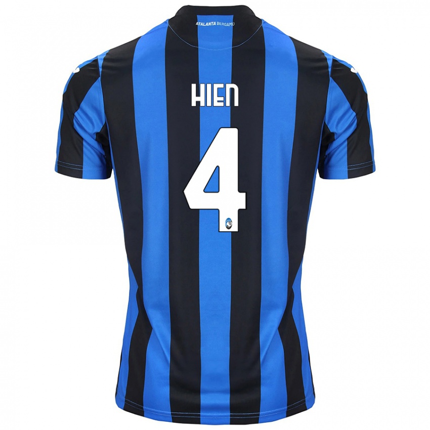 Uomo Maglia Isak Hien #4 Blu Nero Kit Gara Home 2024/25 Maglietta