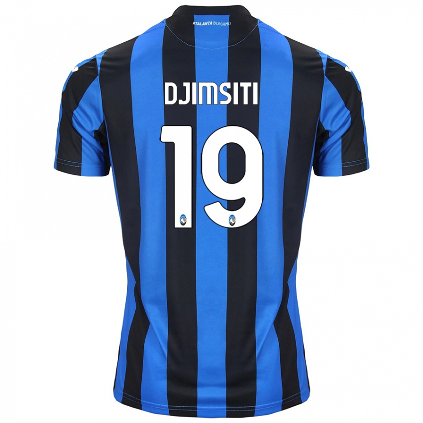 Uomo Maglia Berat Djimsiti #19 Blu Nero Kit Gara Home 2024/25 Maglietta