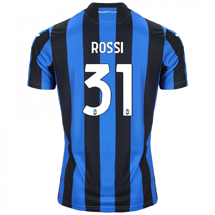 Uomo Maglia Francesco Rossi #31 Blu Nero Kit Gara Home 2024/25 Maglietta