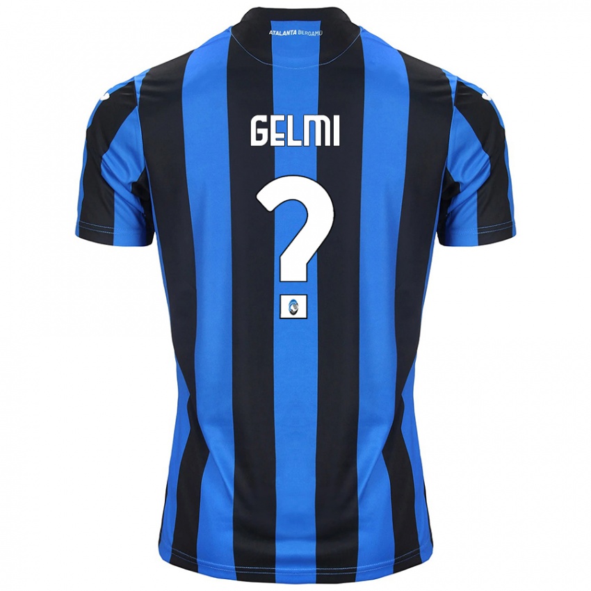 Uomo Maglia Ludovico Gelmi #0 Blu Nero Kit Gara Home 2024/25 Maglietta