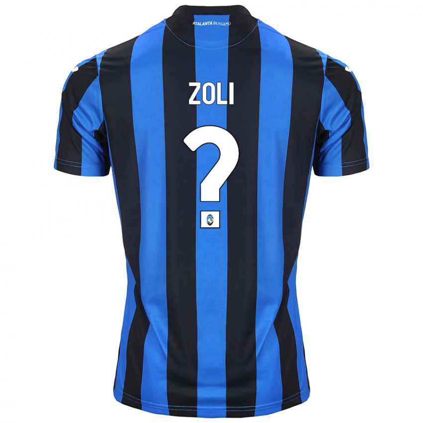 Uomo Maglia Jacopo Zoli #0 Blu Nero Kit Gara Home 2024/25 Maglietta