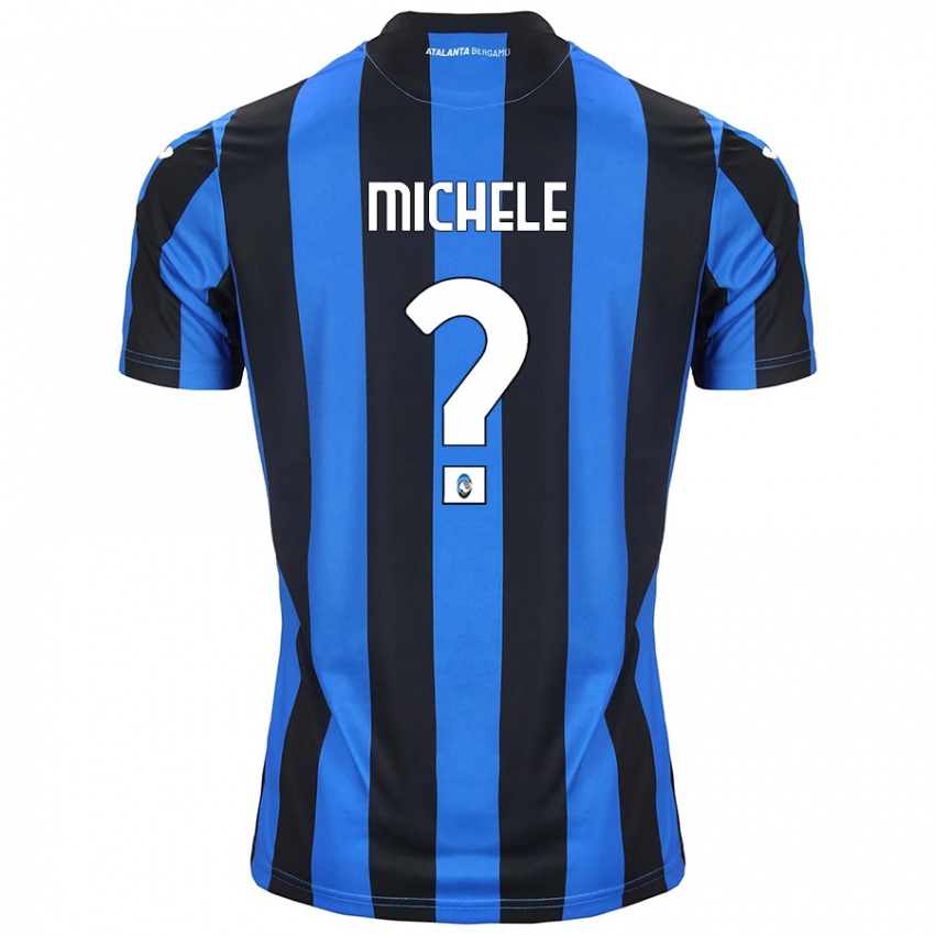 Uomo Maglia Michele Rinaldi #0 Blu Nero Kit Gara Home 2024/25 Maglietta