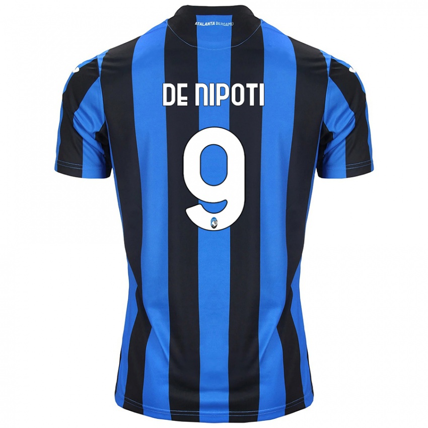 Uomo Maglia Tommaso De Nipoti #9 Blu Nero Kit Gara Home 2024/25 Maglietta