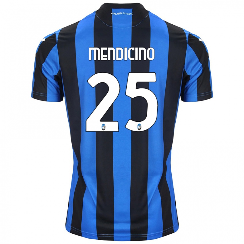 Uomo Maglia Leonardo Mendicino #25 Blu Nero Kit Gara Home 2024/25 Maglietta