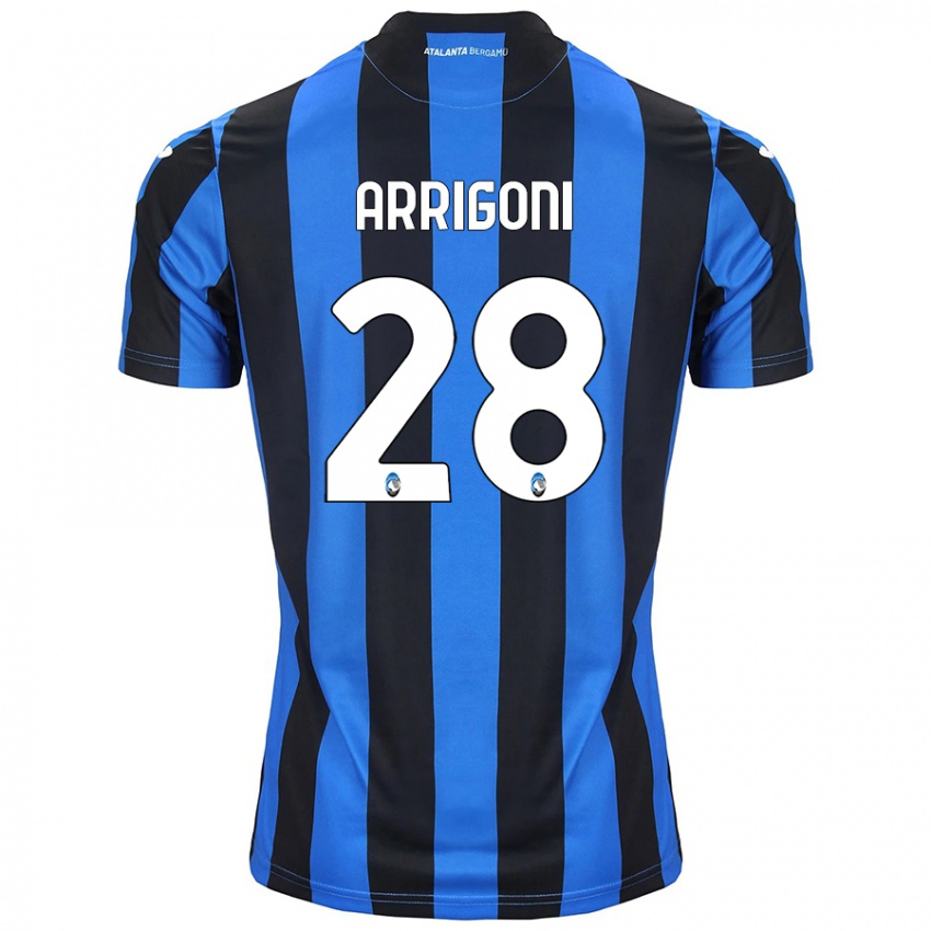 Uomo Maglia Mattia Arrigoni #28 Blu Nero Kit Gara Home 2024/25 Maglietta