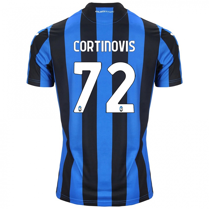 Uomo Maglia Alessandro Cortinovis #72 Blu Nero Kit Gara Home 2024/25 Maglietta