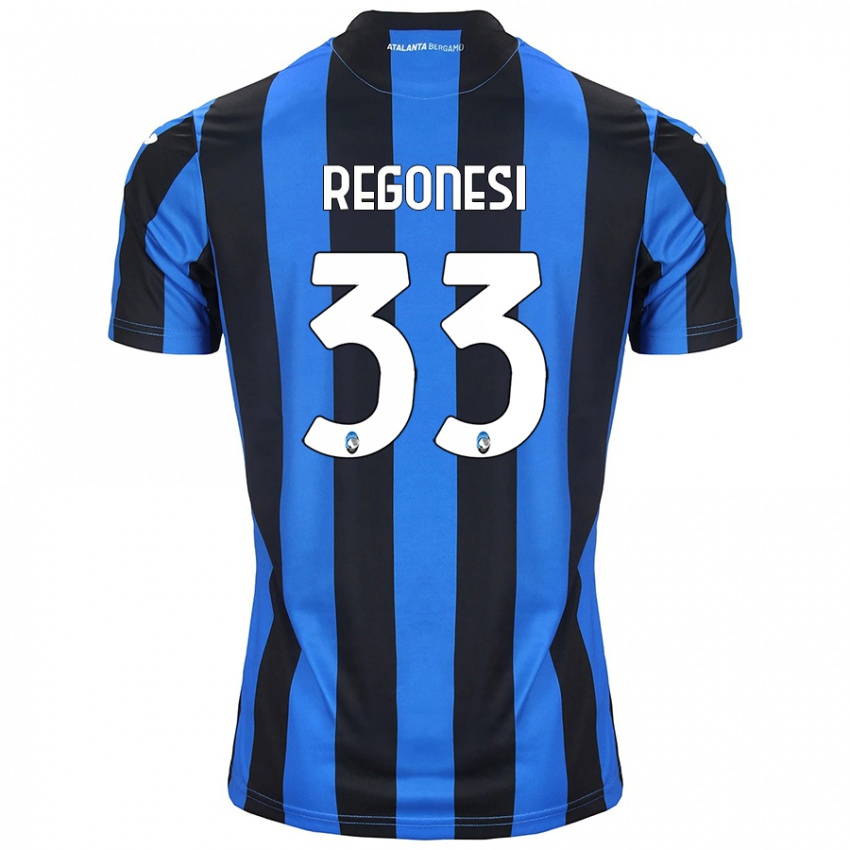 Uomo Maglia Iacopo Regonesi #33 Blu Nero Kit Gara Home 2024/25 Maglietta