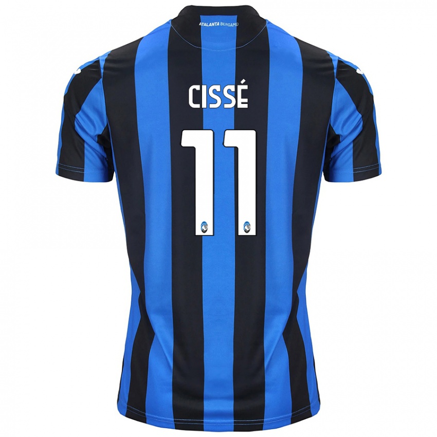 Uomo Maglia Moustapha Cissé #11 Blu Nero Kit Gara Home 2024/25 Maglietta