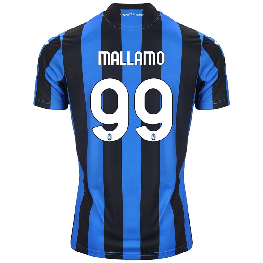 Uomo Maglia Alessandro Mallamo #99 Blu Nero Kit Gara Home 2024/25 Maglietta