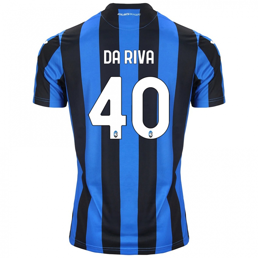 Uomo Maglia Jacopo Da Riva #40 Blu Nero Kit Gara Home 2024/25 Maglietta