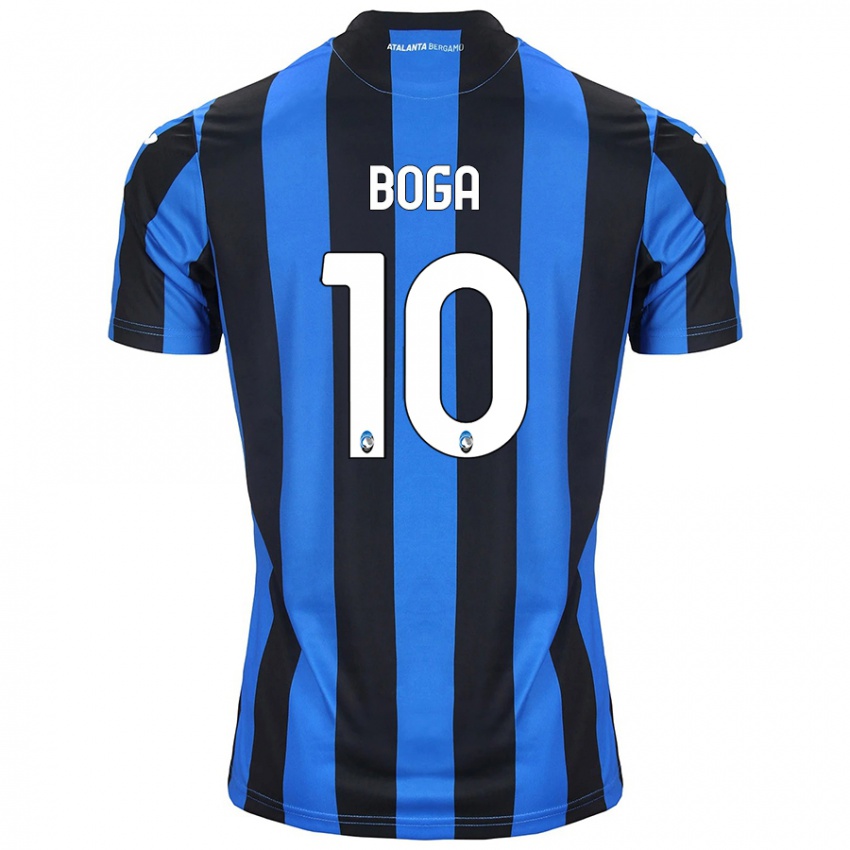 Uomo Maglia Jeremie Boga #10 Blu Nero Kit Gara Home 2024/25 Maglietta