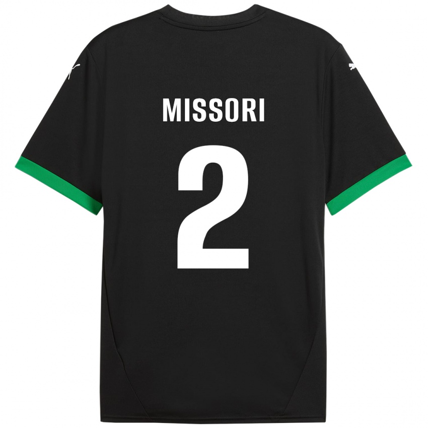 Uomo Maglia Filippo Missori #2 Nero Verde Scuro Kit Gara Home 2024/25 Maglietta