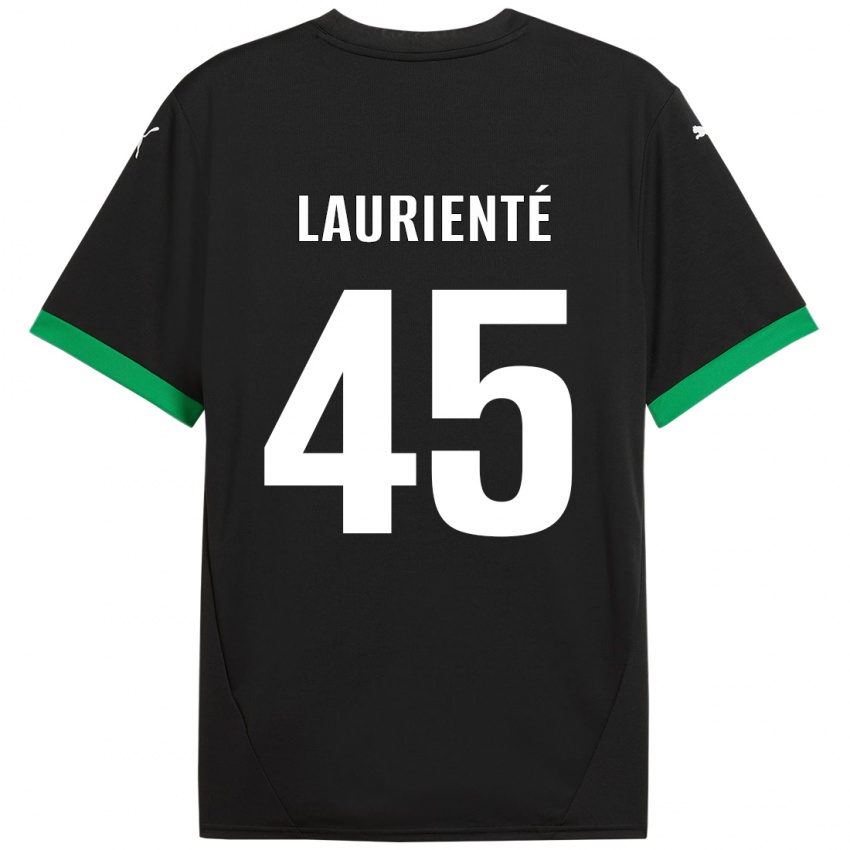 Uomo Maglia Armand Laurienté #45 Nero Verde Scuro Kit Gara Home 2024/25 Maglietta