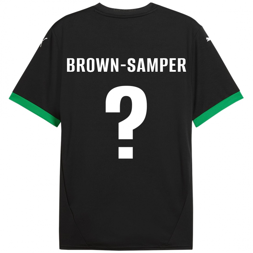 Uomo Maglia Isaac Brown-Samper #0 Nero Verde Scuro Kit Gara Home 2024/25 Maglietta