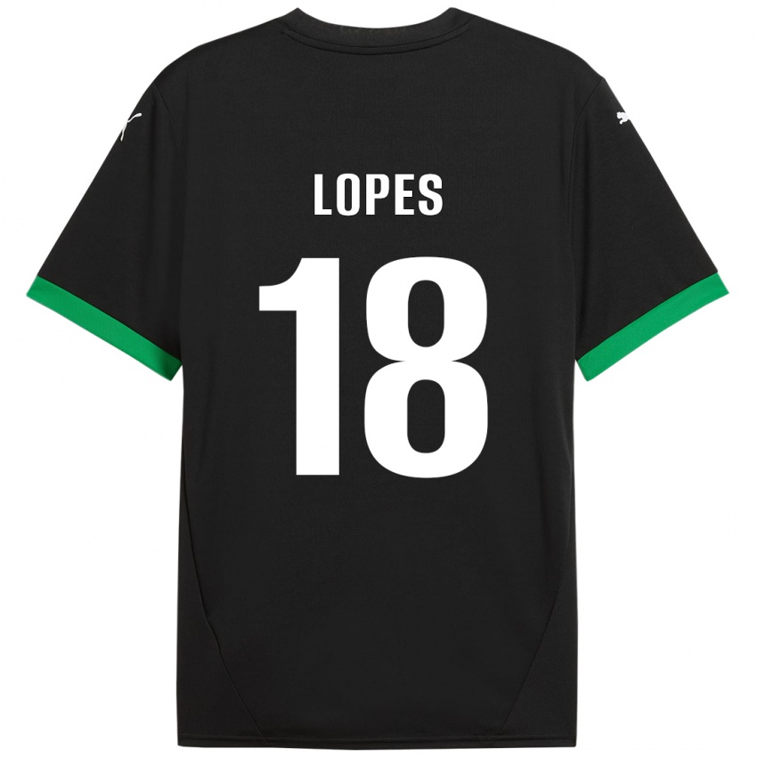 Uomo Maglia Emerick Lopes #18 Nero Verde Scuro Kit Gara Home 2024/25 Maglietta