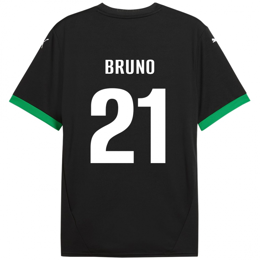 Uomo Maglia Kevin Bruno #21 Nero Verde Scuro Kit Gara Home 2024/25 Maglietta