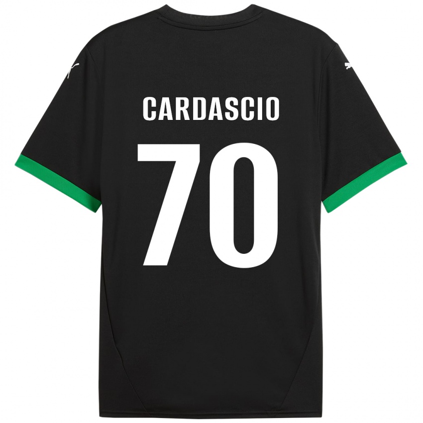 Uomo Maglia Alessandro Cardascio #70 Nero Verde Scuro Kit Gara Home 2024/25 Maglietta