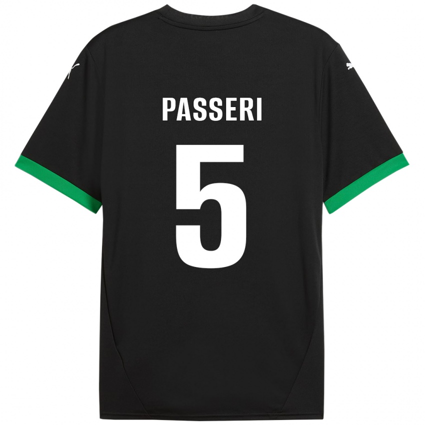 Uomo Maglia Angela Passeri #5 Nero Verde Scuro Kit Gara Home 2024/25 Maglietta