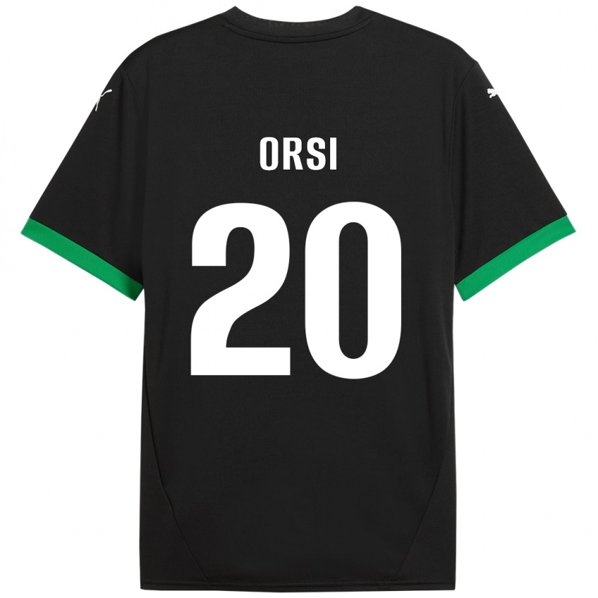 Uomo Maglia Benedetta Orsi #20 Nero Verde Scuro Kit Gara Home 2024/25 Maglietta