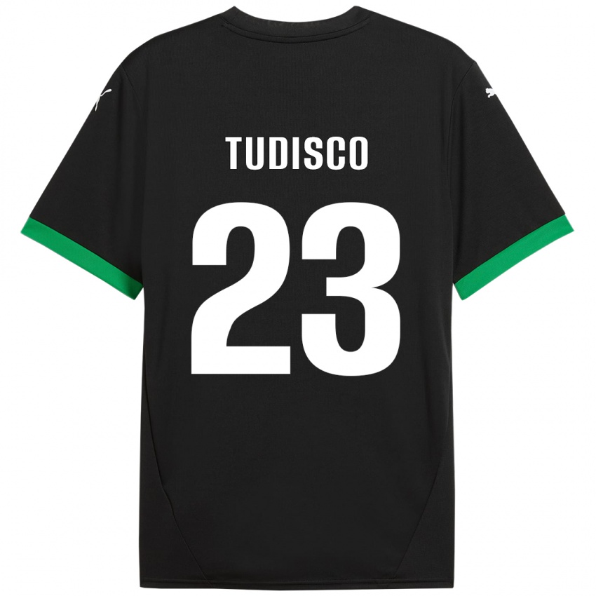 Uomo Maglia Giorgia Tudisco #23 Nero Verde Scuro Kit Gara Home 2024/25 Maglietta