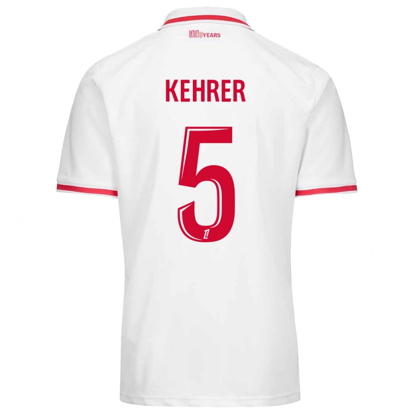 Uomo Maglia Thilo Kehrer #5 Bianco Rosso Kit Gara Home 2024/25 Maglietta