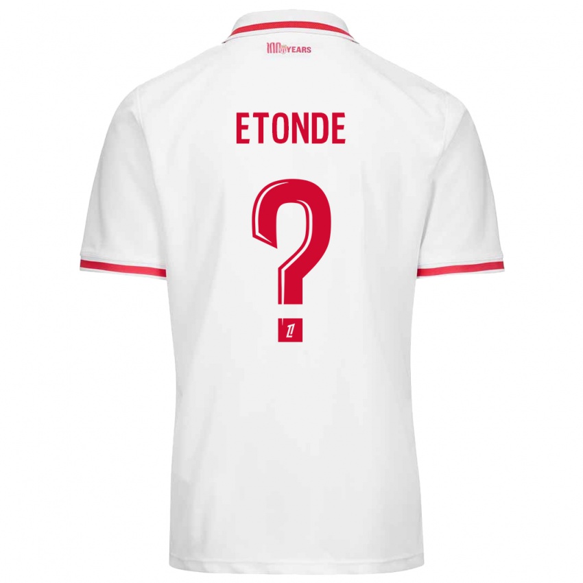 Uomo Maglia Romaric Etonde #0 Bianco Rosso Kit Gara Home 2024/25 Maglietta