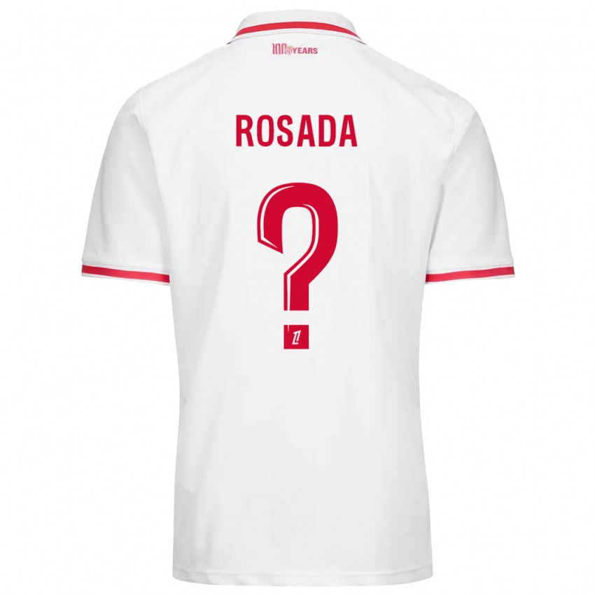 Uomo Maglia Riley Rosada #0 Bianco Rosso Kit Gara Home 2024/25 Maglietta