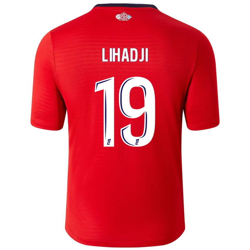 Uomo Maglia Isaac Lihadji #19 Rosso Bianco Kit Gara Home 2024/25 Maglietta