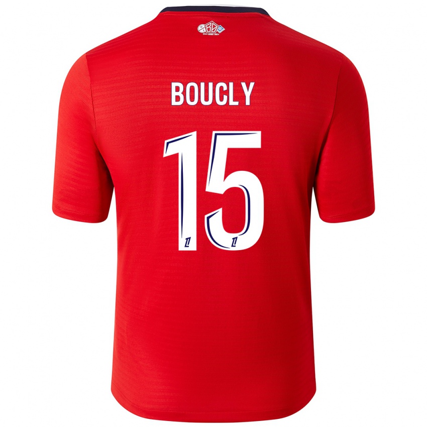 Uomo Maglia Maite Boucly #15 Rosso Bianco Kit Gara Home 2024/25 Maglietta